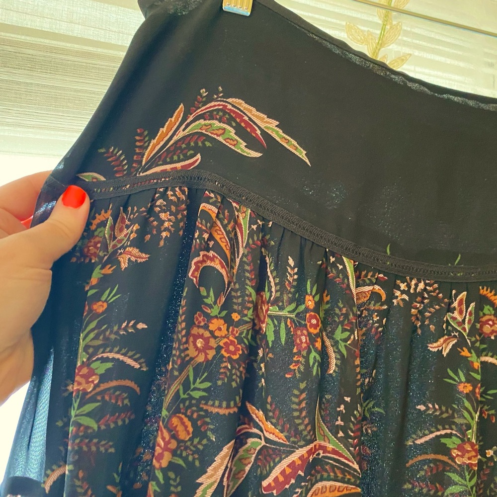 Ralph Lauren | Black Paisley Skirt - Picture 3 of 5